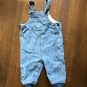 Gap lined denim overalls